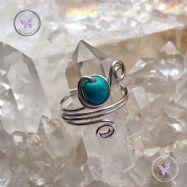 Turquoise Sterling Silver Wire Wrapped Ring